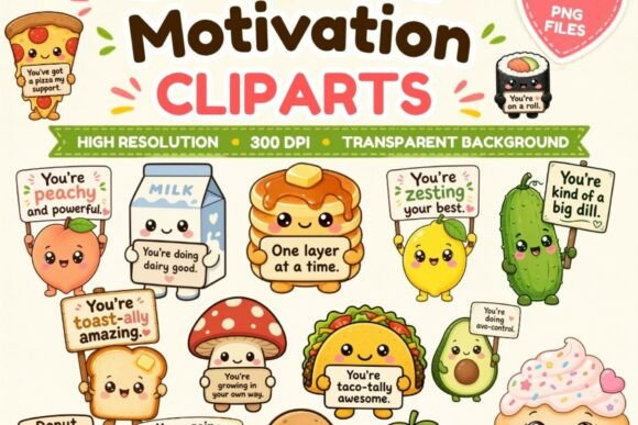 Download Cute Food Motivation Clipart | 19 PNG - Cute Collection