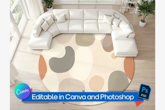 Download Large Round Rug Mockup - Premium Resources