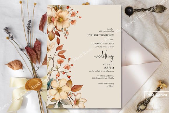Download Boho Wildflower Terracotta Floral Invite - Terracotta Collection