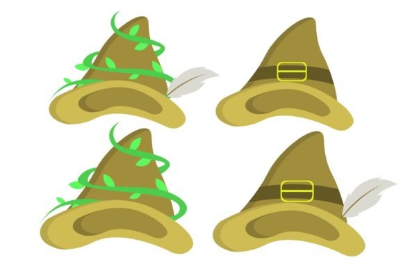 Download (SET) Ivy Witch Hat Vector Art - Witch hat vector Collection