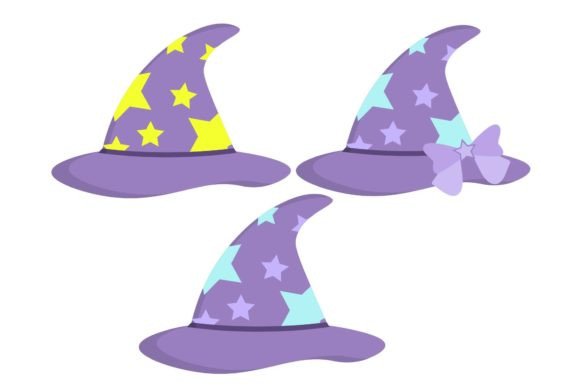 Download (SET) Star Witch Hat Vector Art - Witch hat vector Collection