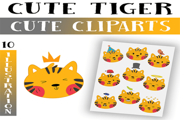 Download Cute Tiger Clipart Png / Commercial Use - Cute Collection