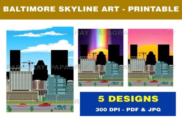 Download Baltimore Skyline Printable Artwork - Printable art Collection