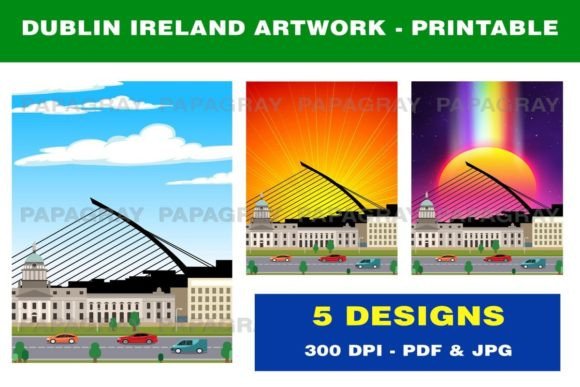Download Dublin Ireland Skyline Printable Artwork - Printable art Collection
