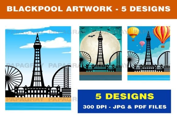 Download Blackpool Skyline Printable Artwork - Printable art Collection