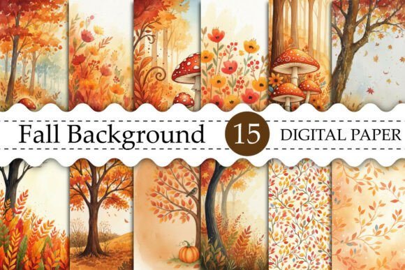 Download Watercolor Whimsical Fall Background - Fall background Collection