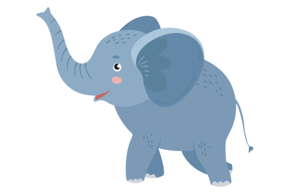Download Cute Elephant in Scandinavian Style. Fun - Cute Collection