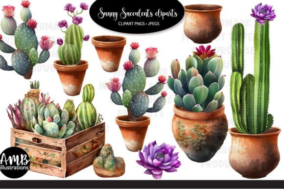 Download Succulents and Terracotta Pots Clipart - Terracotta Collection