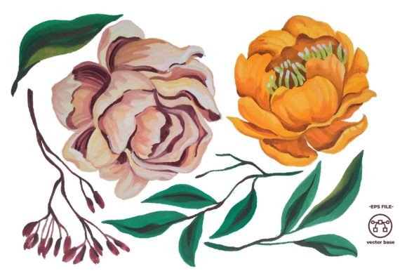 Download Watercolor Flower Elements - Flower elements Collection