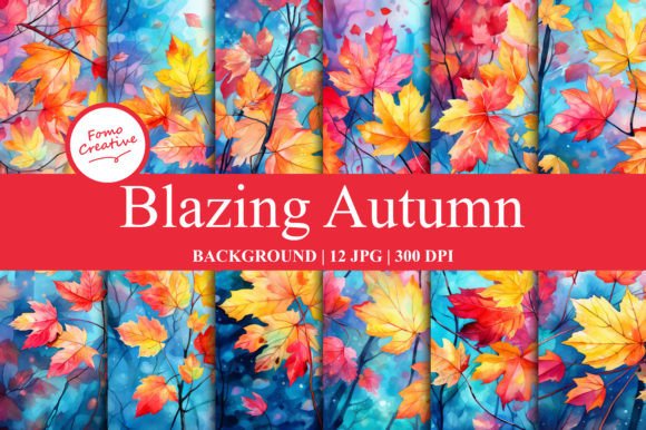 Download Blazing Autumn Background - Premium Bundle